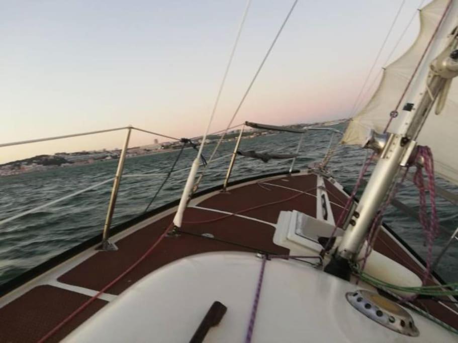 Sailboat In Belem, Romantic Sleep, Romantic Night. Lisbon