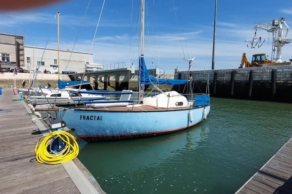Sailboat In Belem, Romantic Sleep, Romantic Night. Botel Lisbon